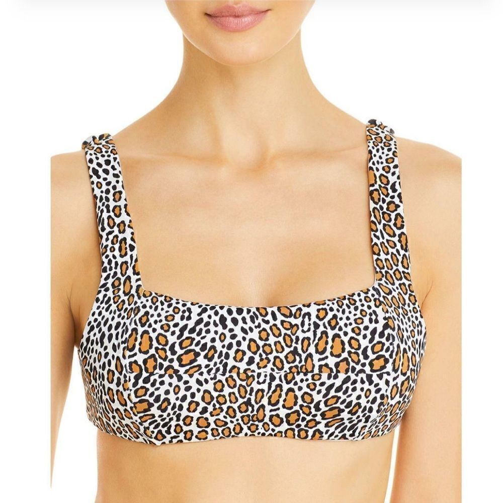 Aqua Swim Animal Print Lined Swim Top NWT